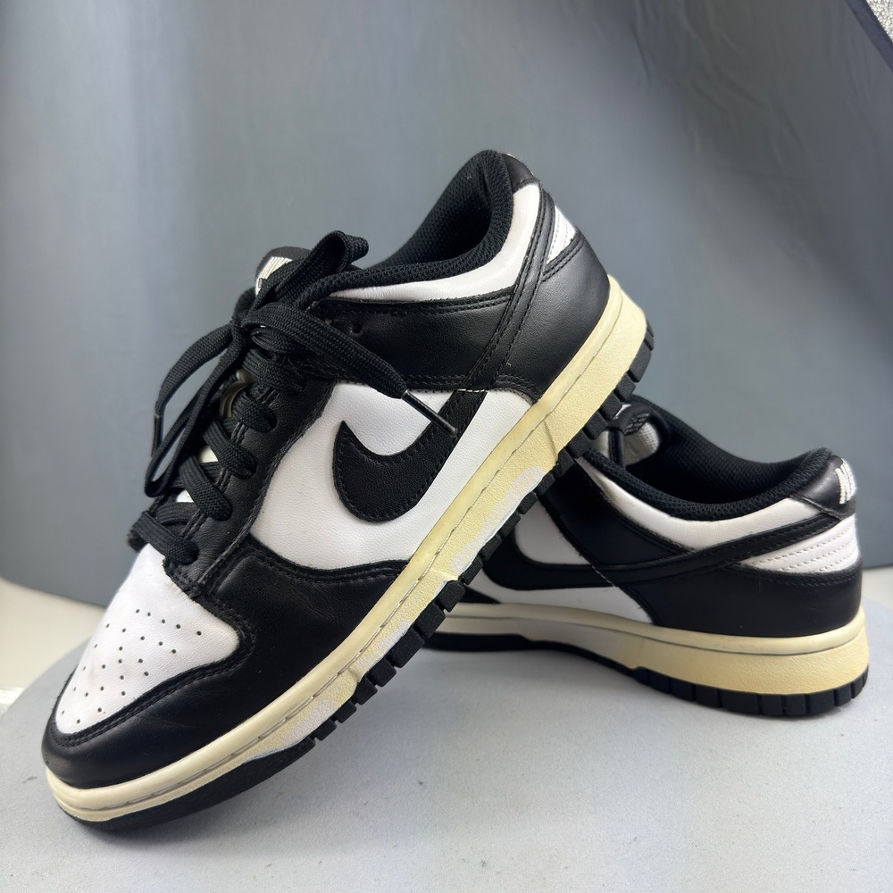 Nike Dunk Low Panda Womens 8 White Black DD1503-101 Leather Retro Sneakers